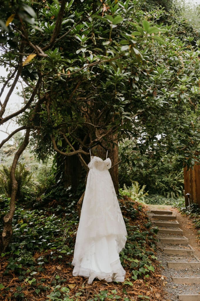redwoods elopement dress detail