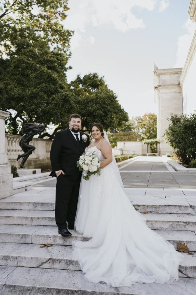 Black and White luxury downtown Cleveland wedding 