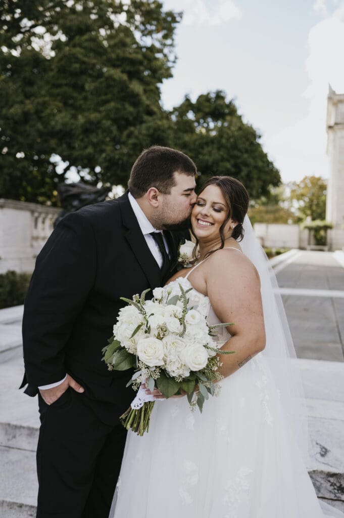 Black and White luxury downtown Cleveland wedding 