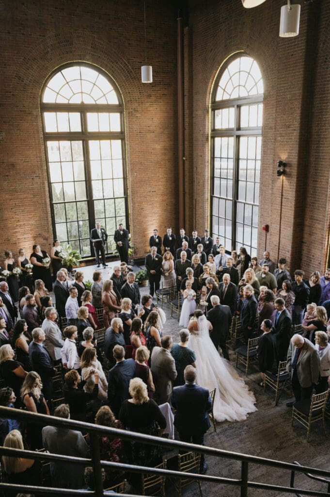 Black and White luxury downtown Cleveland wedding 