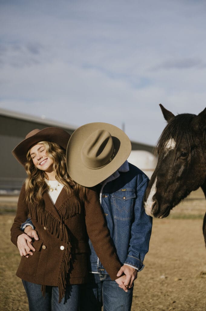 Wyoming horse ranch engagement