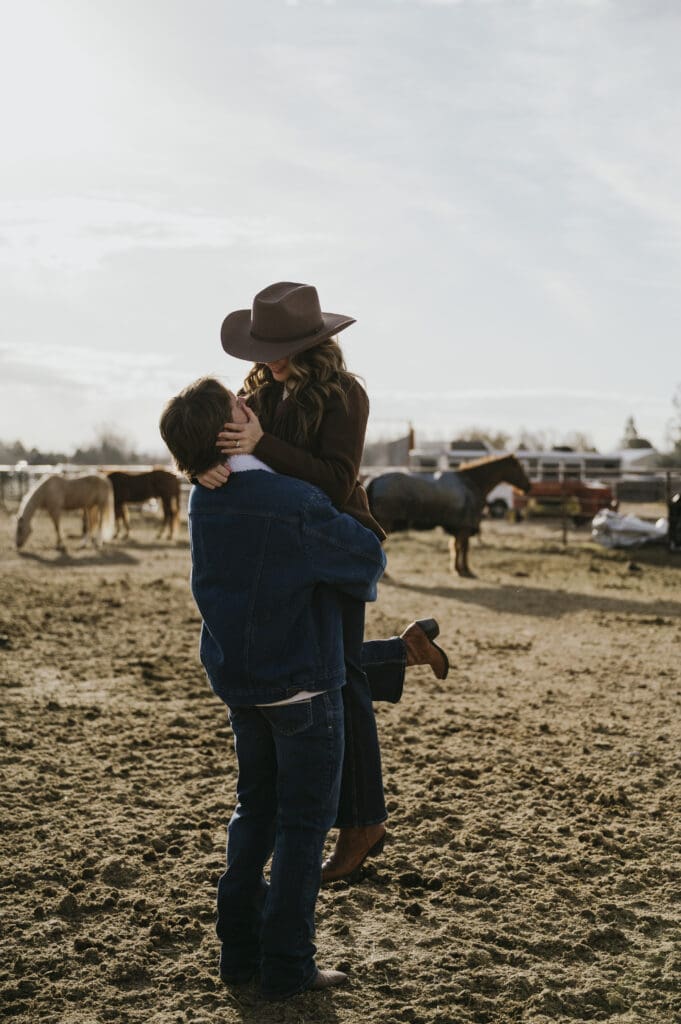 Wyoming horse ranch engagement