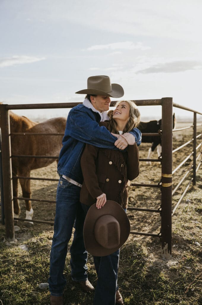 Wyoming horse ranch engagement