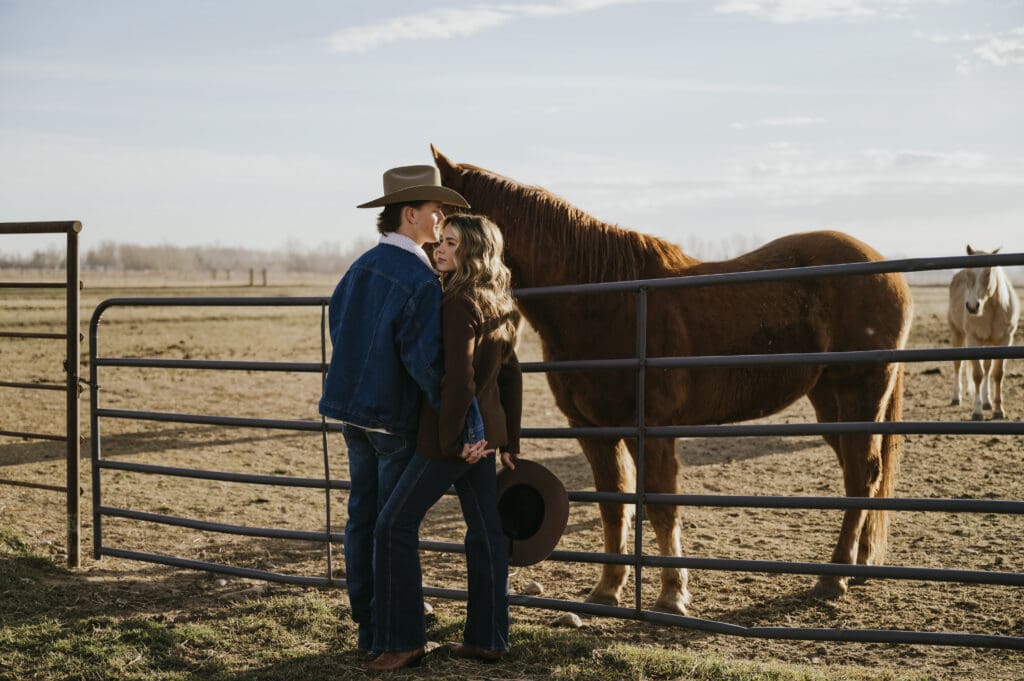 Wyoming horse ranch engagement