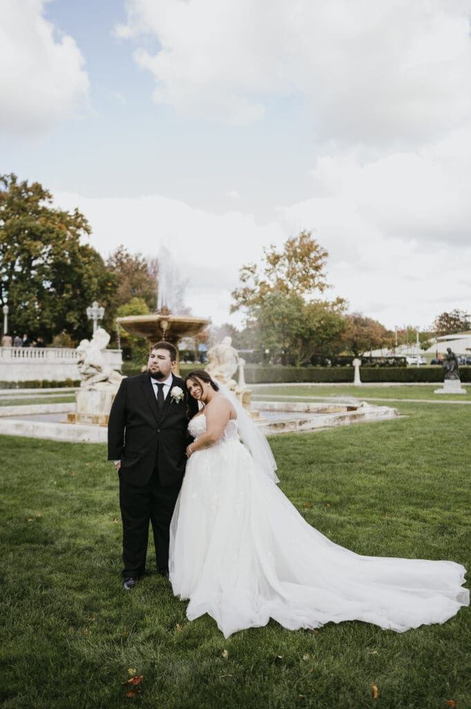 Black and White luxury downtown Cleveland wedding 