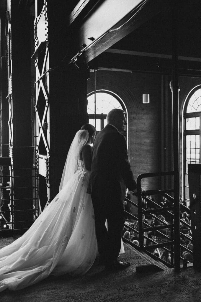 Black and White luxury downtown Cleveland wedding