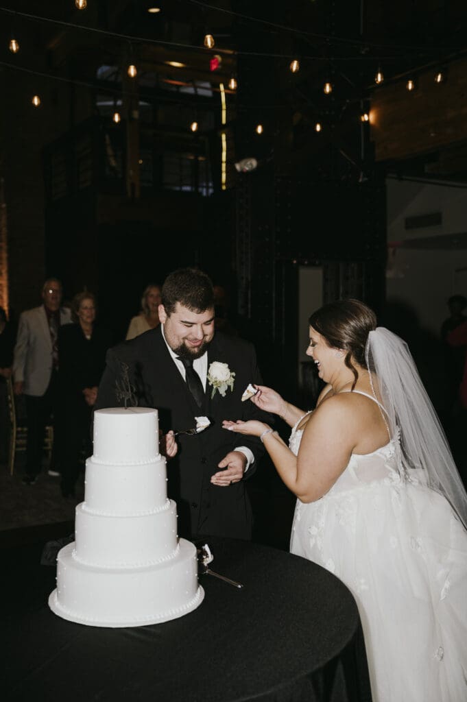 Black and White luxury downtown Cleveland wedding 